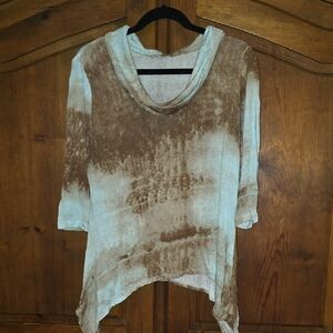 Chic Brown and Cream Women's Tunic